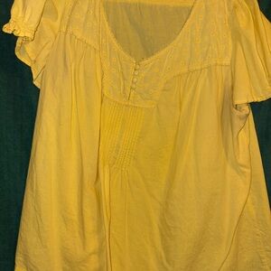 Lane Bryant Yellow Blouse